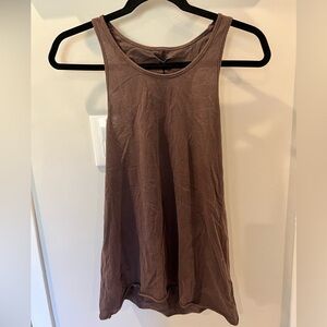 Unsubscribed 100% Cotton Racerback Tank NWT Medium Brown